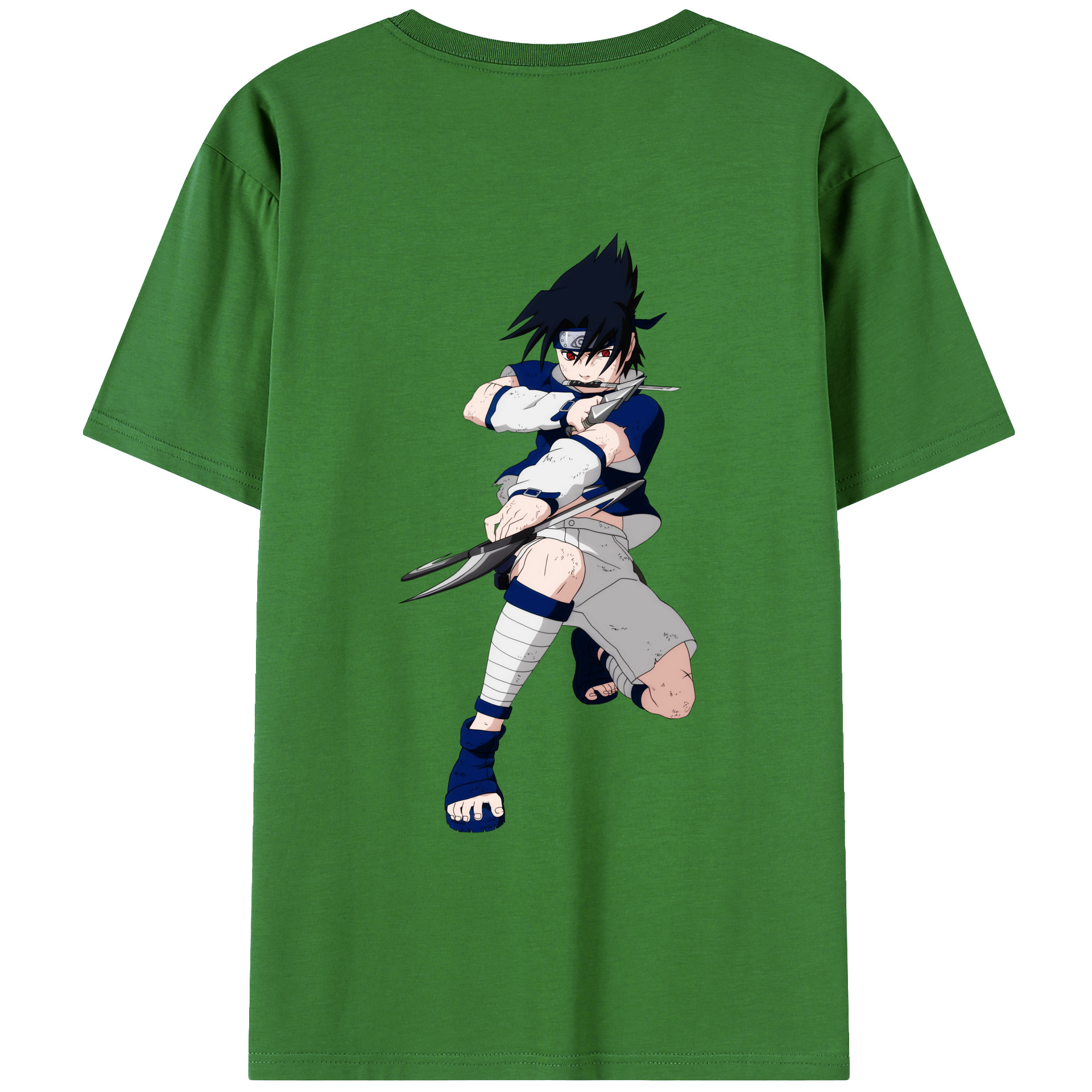 （画像用） NARUTO -ナルト- うちは サスケ Uchiha Sasuke レディース半袖Tシャツ(バックプリント)